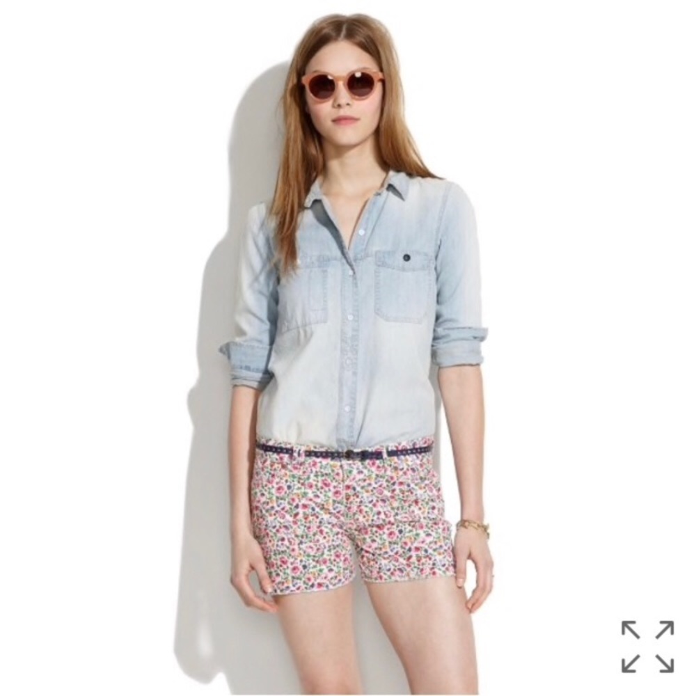 Madewell Floral Cutoff Shorts